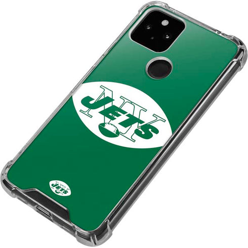 NFL New York Jets Retro Logo Google Pixel 5 Clear Case